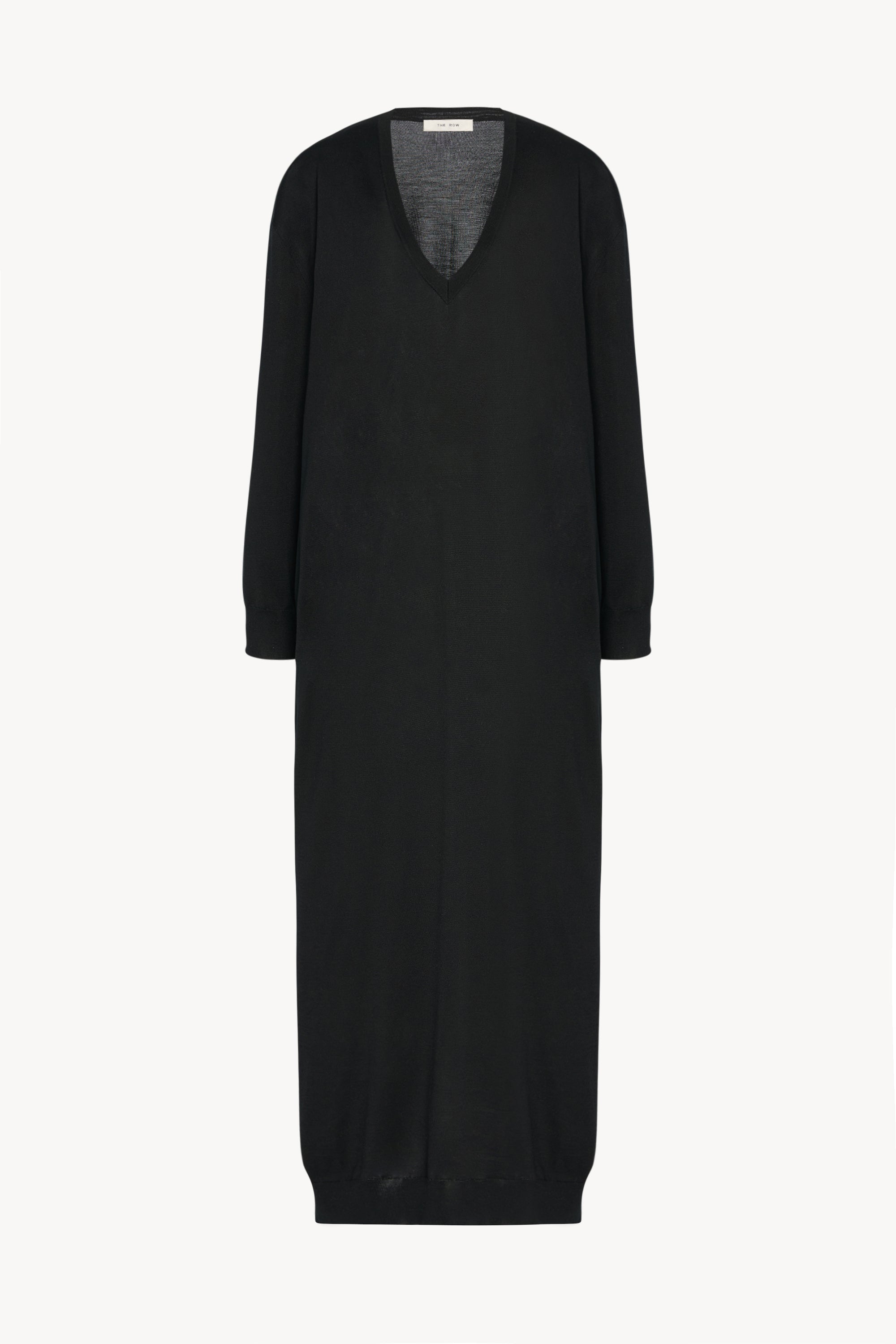 the row knit dress The Row - Women's Fanny Dress in Wool - Black