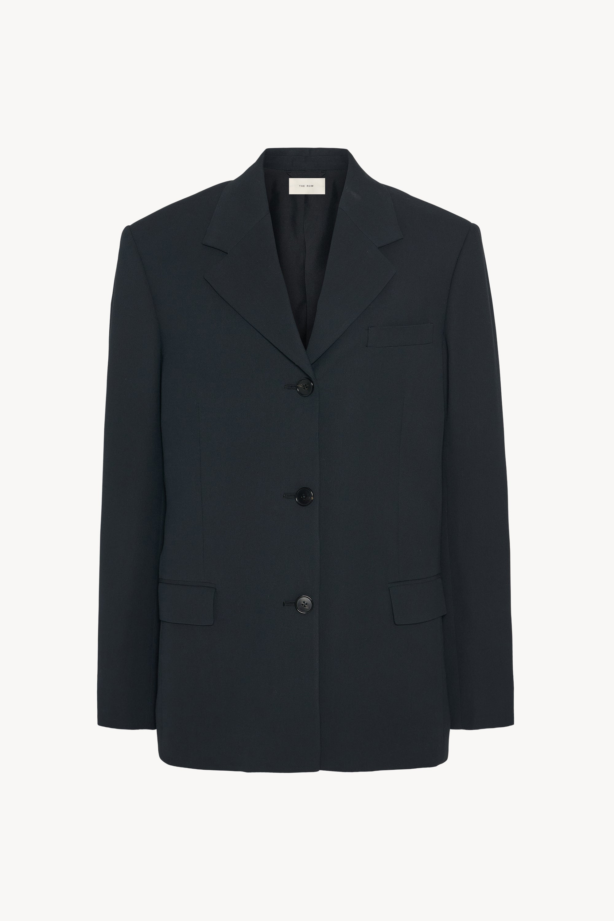 Faelan Jacket Black in Viscose and Silk – The Row
