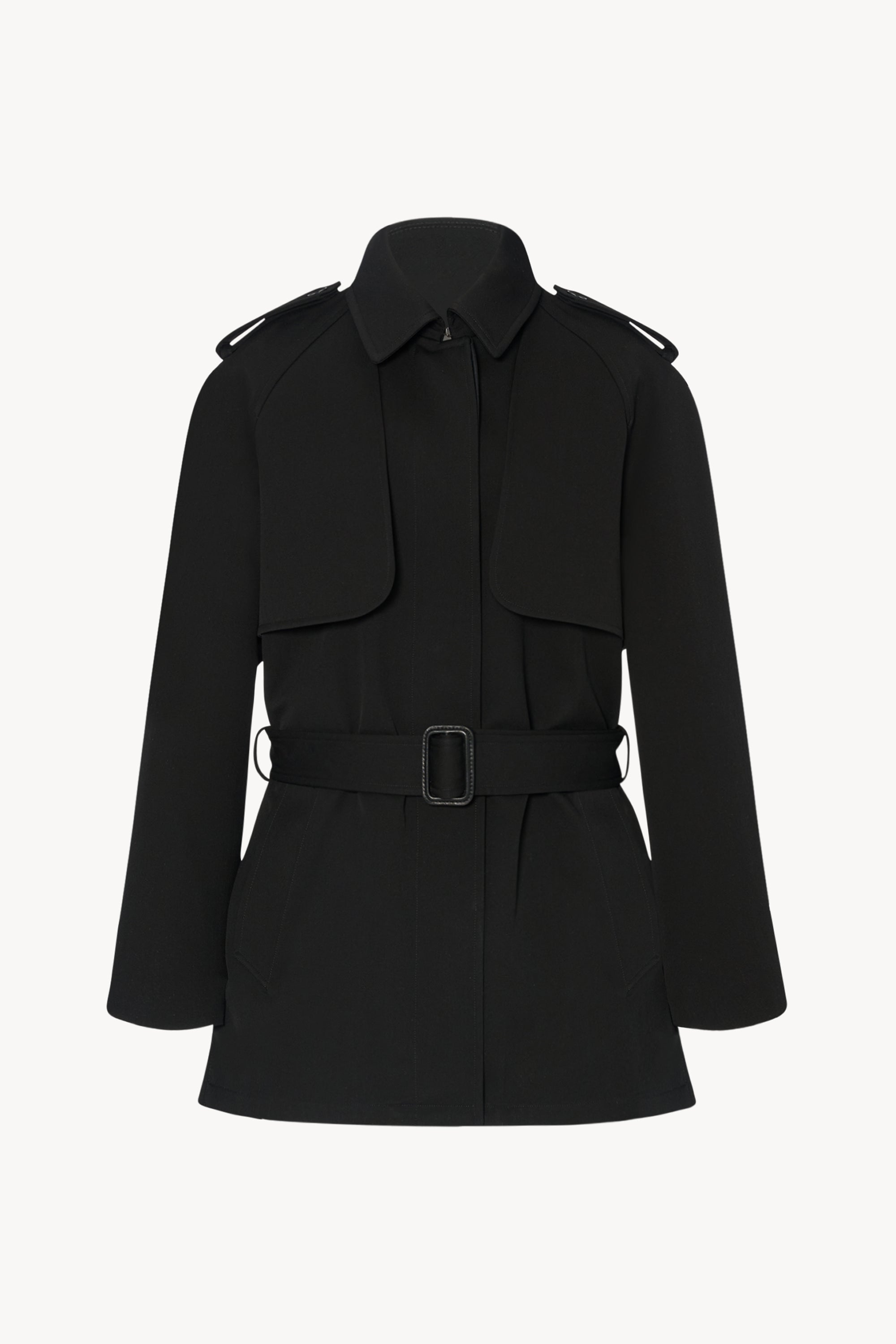 Usuaia Jacket Black in Virgin Wool – The Row