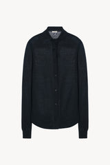 Nafari Camisa de Cachemir, Seda y Lino