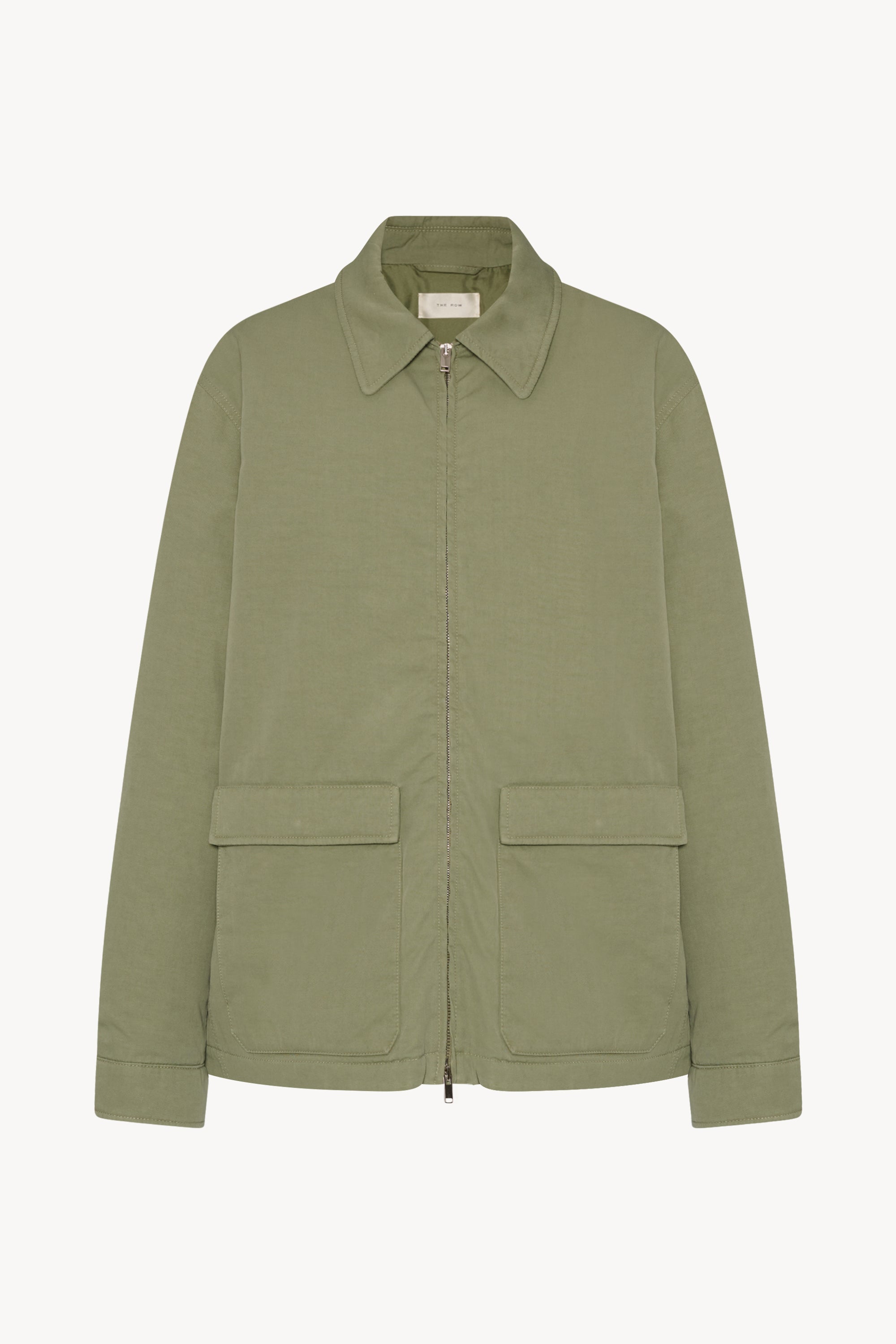 Justo Jacket Green in Cotton and Cashmere – The Row