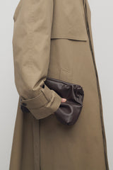 Large Bourse Pochette en Cuir