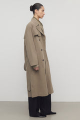 Rhydian Coat in Wool and Silk