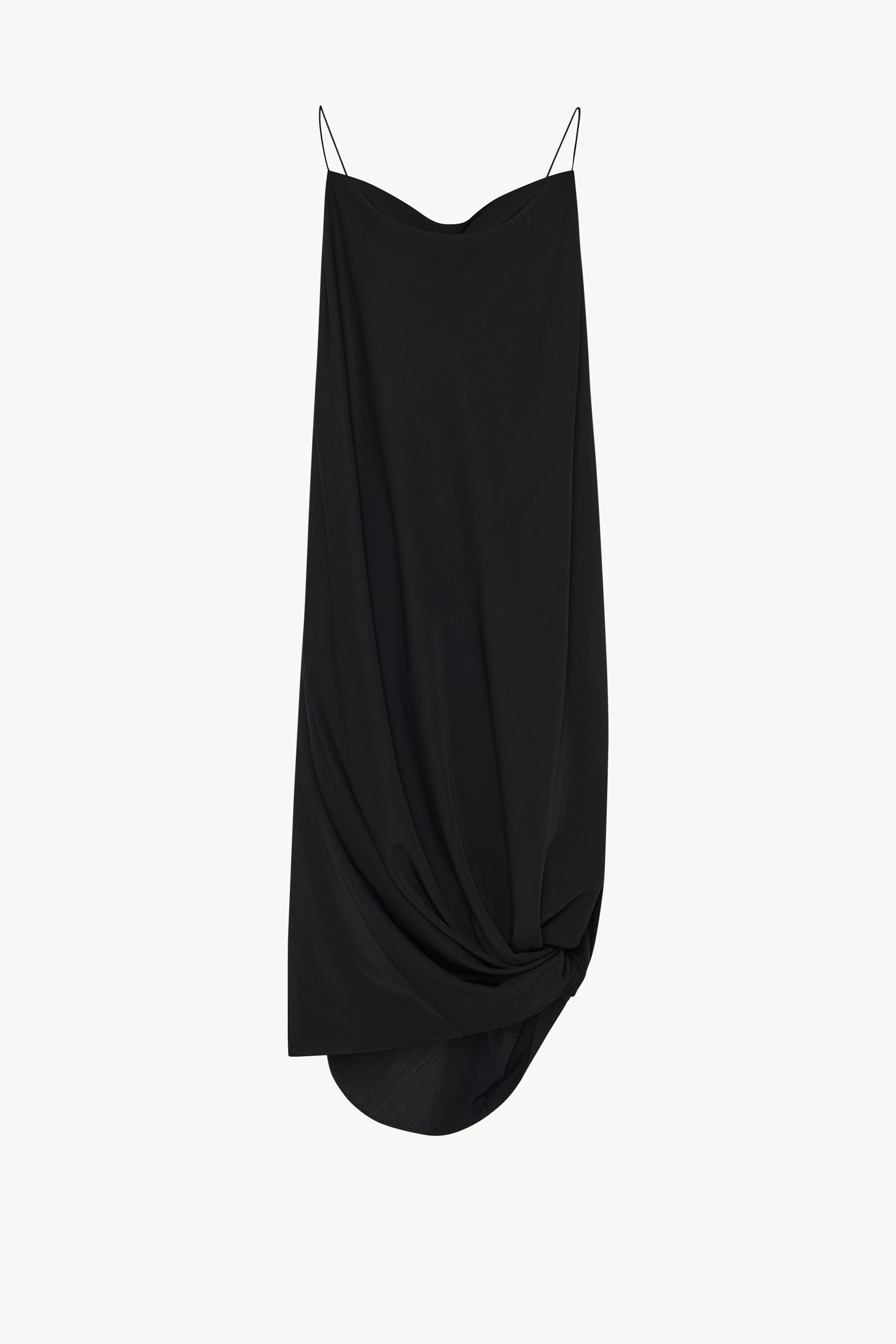 Kapalua Dress Black in Viscose and Wool – The Row