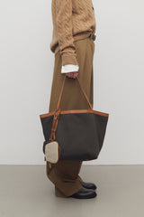 Park Tote Three Canvas Bag in Cotton and Leather