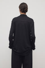 Nafari Camisa de Cachemir, Seda y Lino