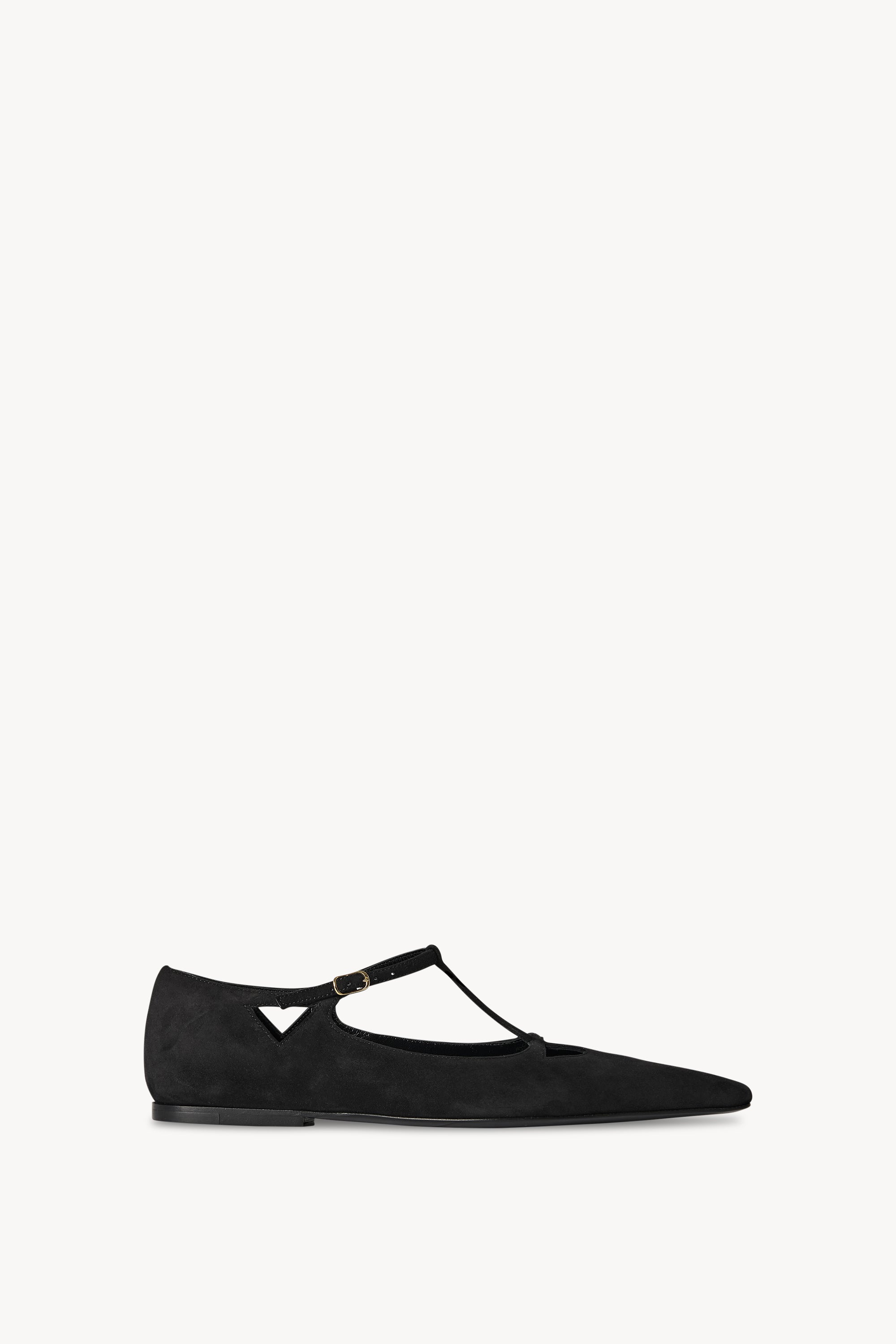 Cyd Flat Black in Suede The Row