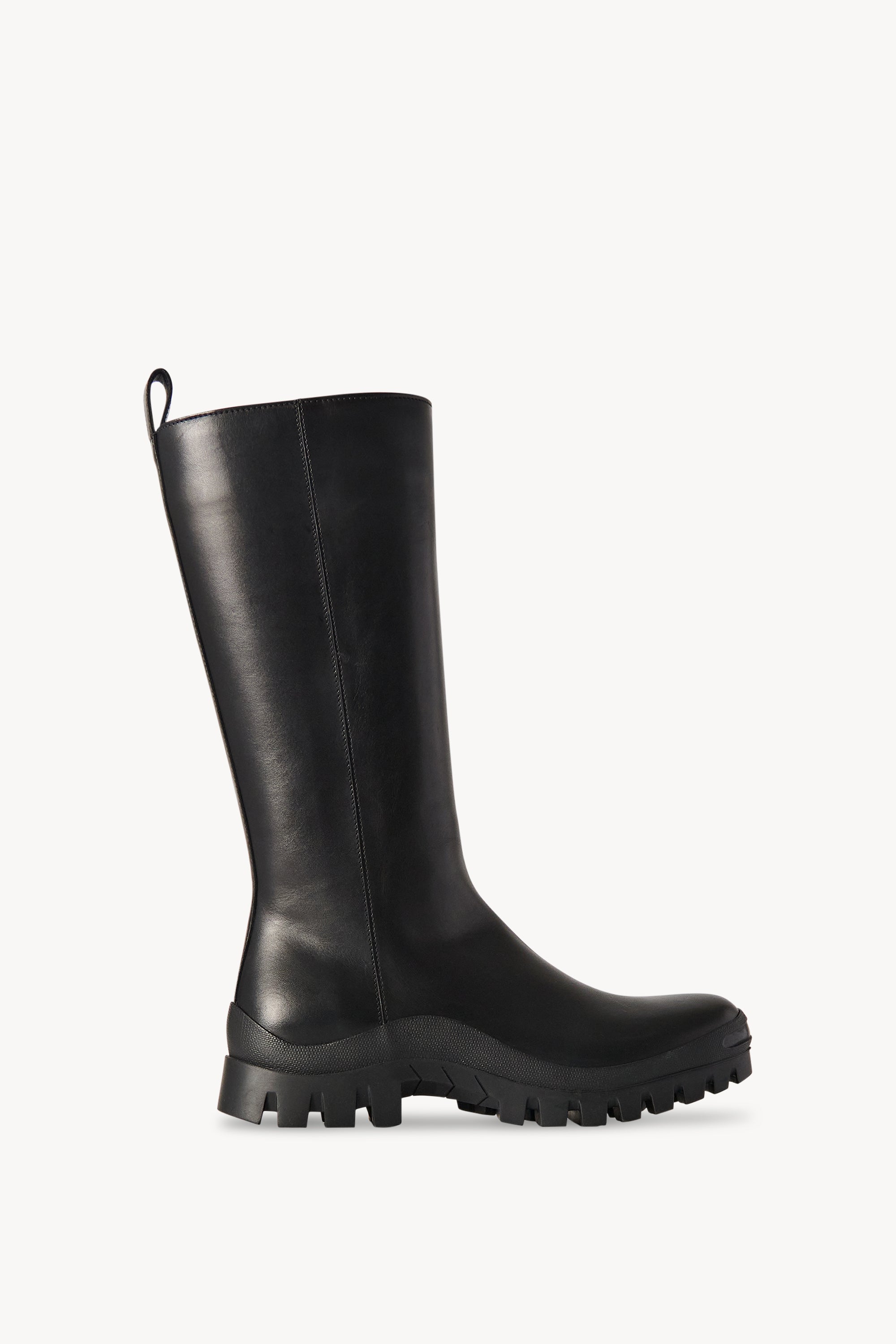 Greta Moto Boot Black in Leather – The Row