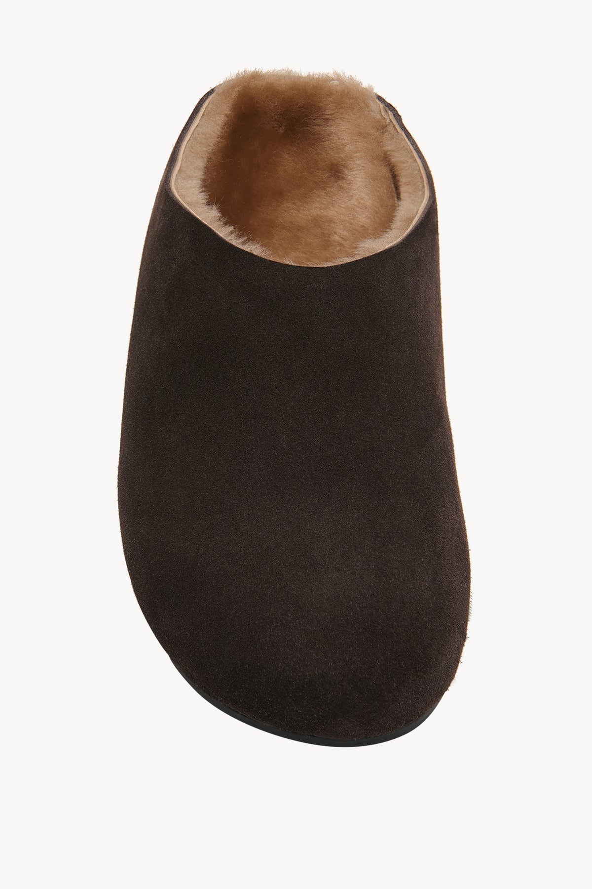 Hudson Mule en Daim et Shearling