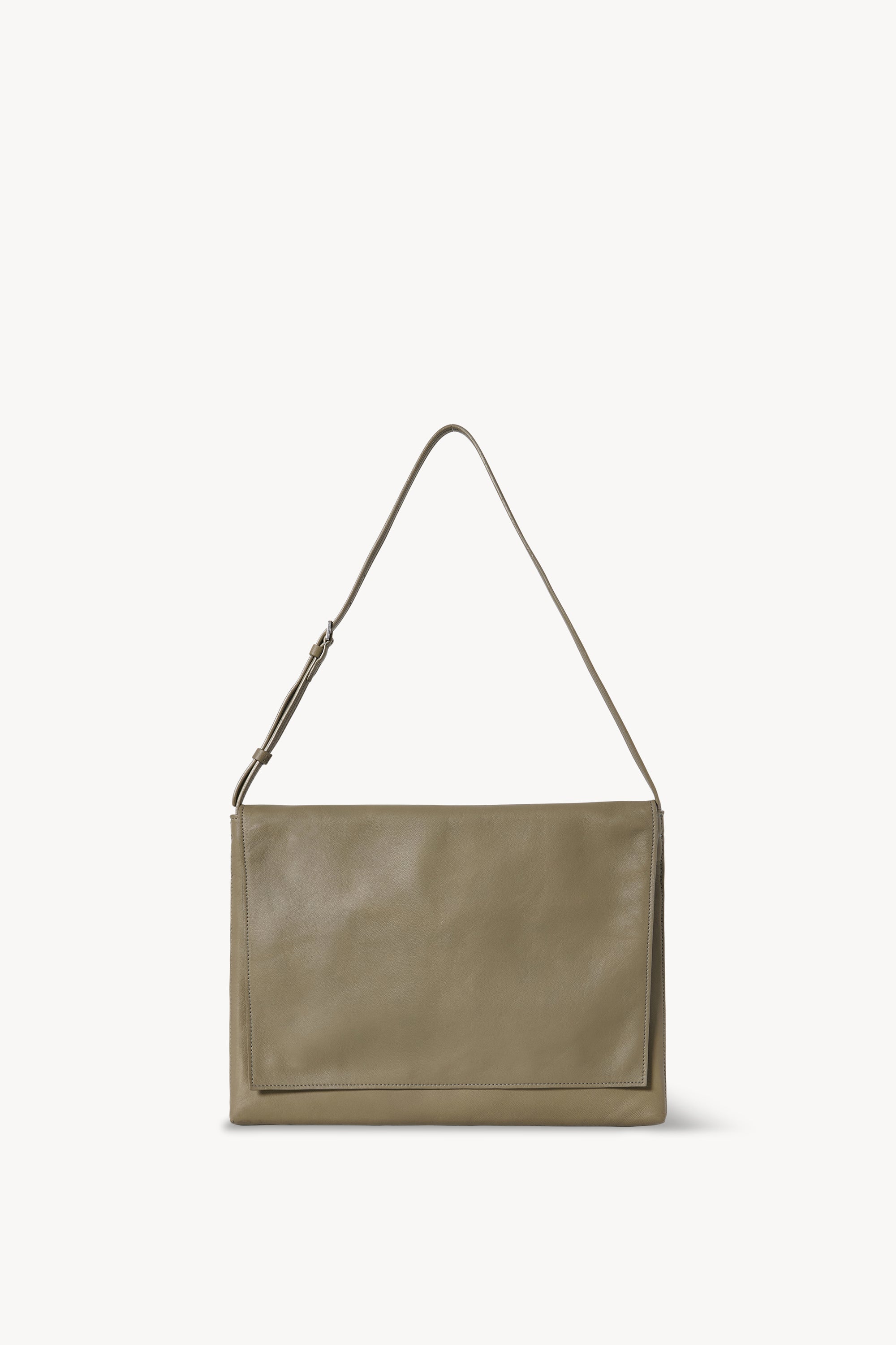 【THE ROW】Nan black leather shoulder bag Nan Shoulder Bag Green in Leather – The Row