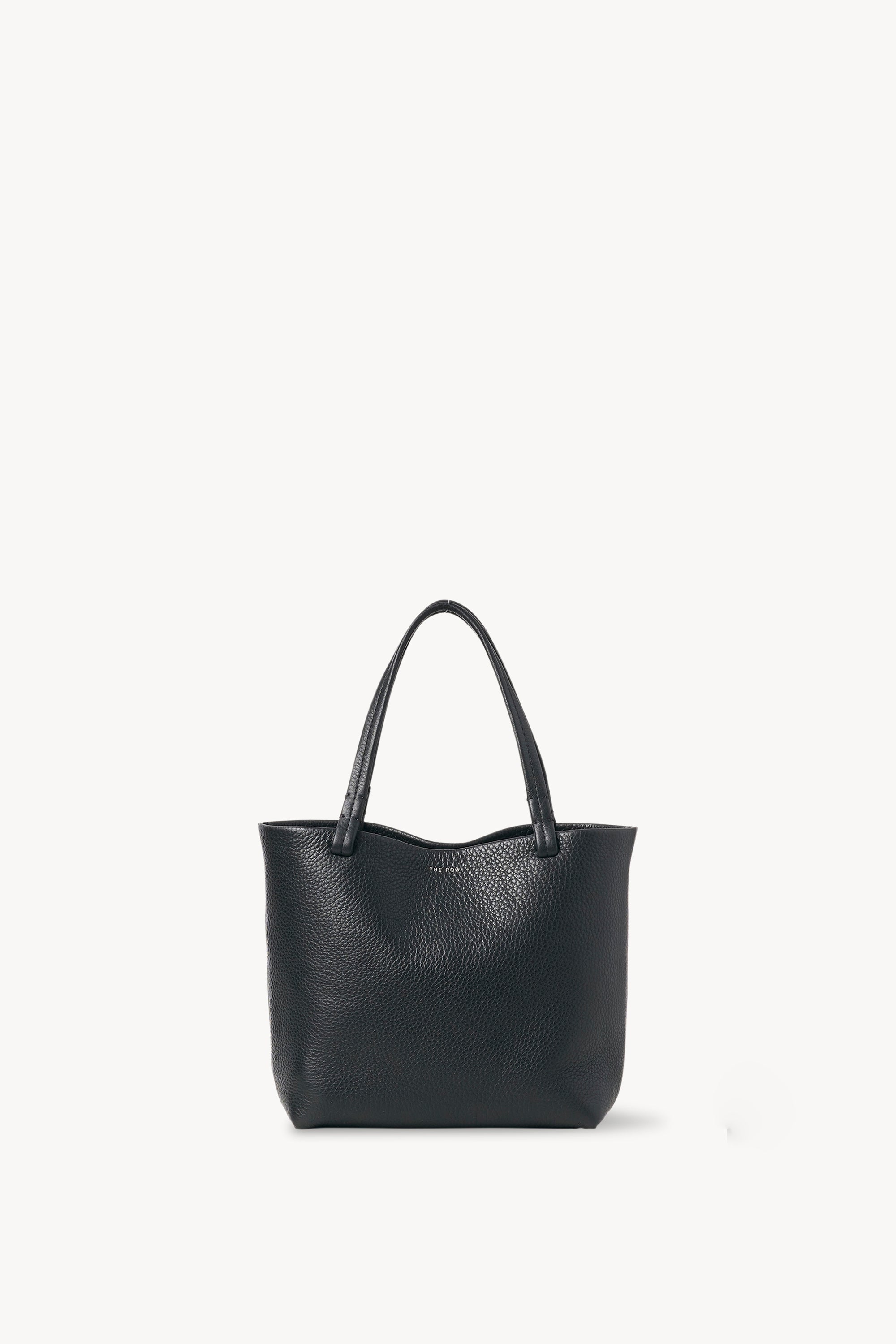 Park Small Leather Tote Bag in Black - The Row