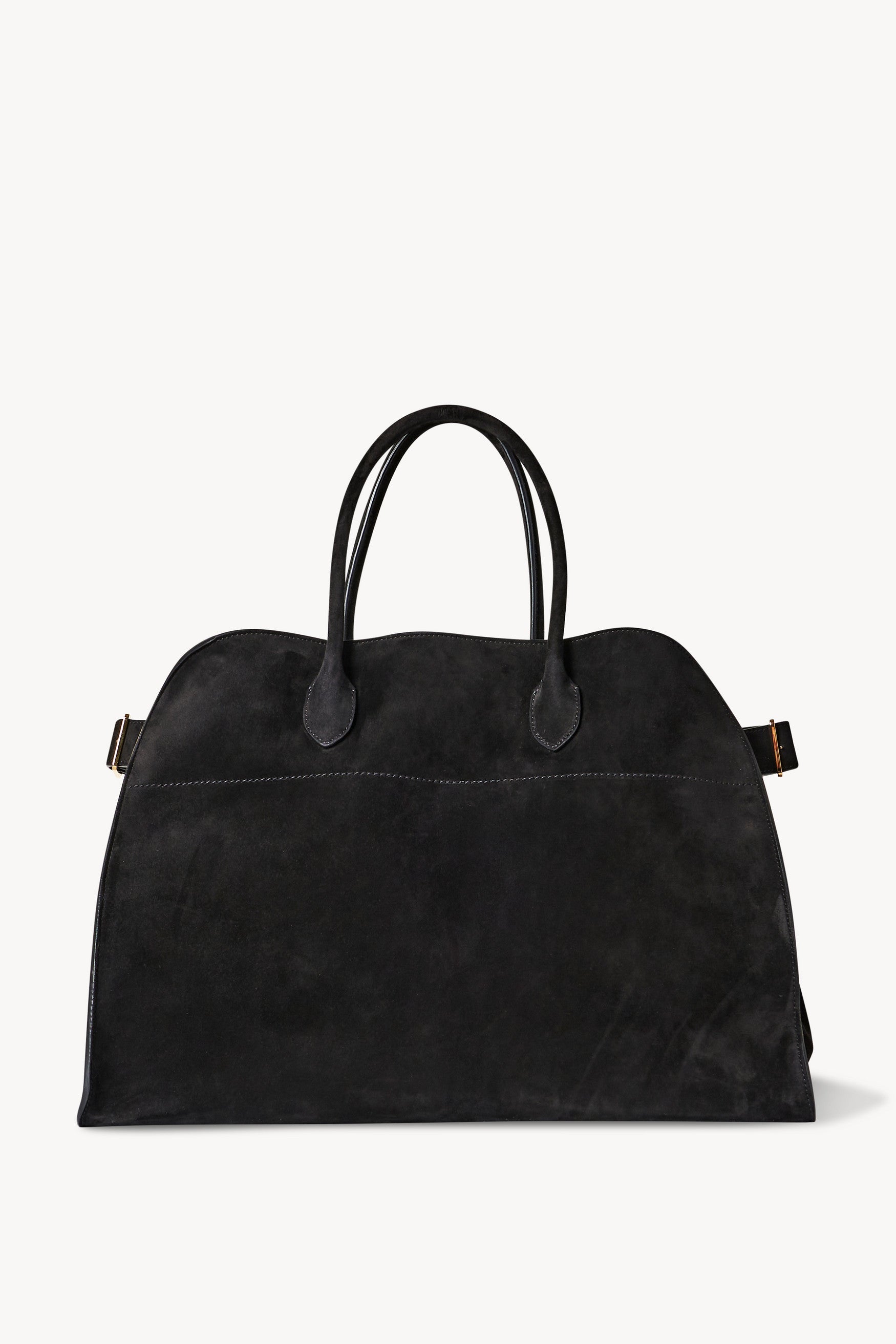 The Row Margaux 17 Buckled Suede Tote