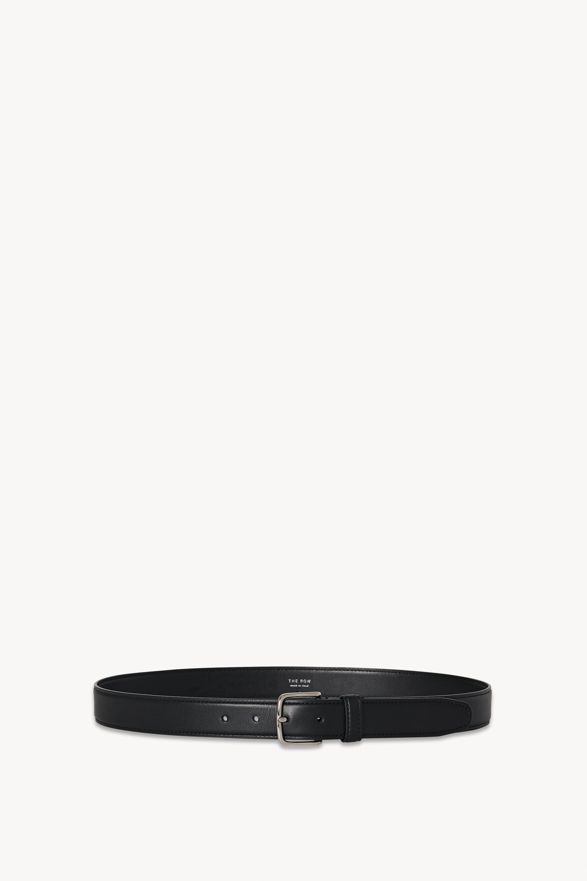 Classic Belt Black in Leather – The Row