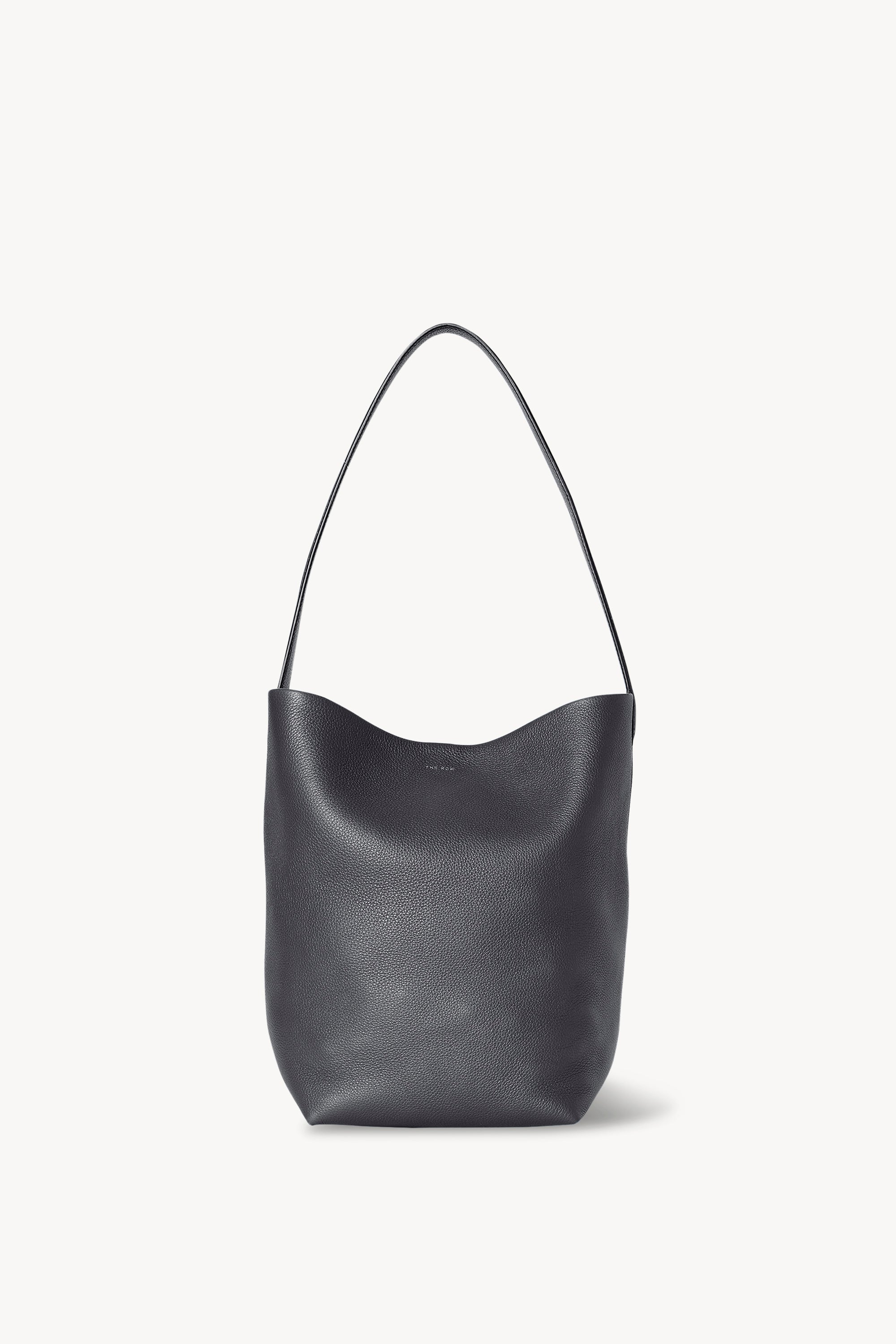 The Row Park Leather-trimmed Canvas Tote in Black