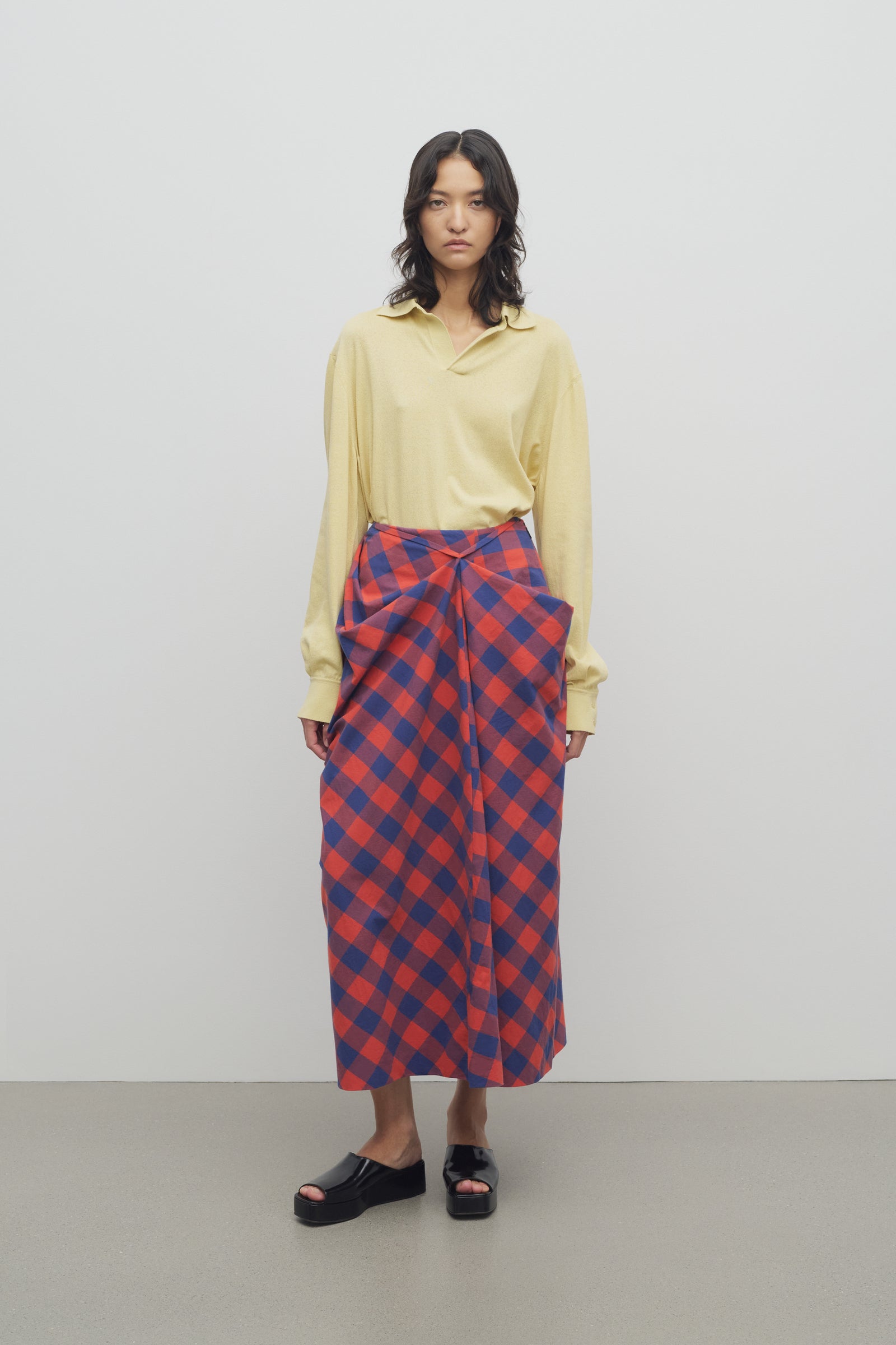 THE ROW | ザ ロウ（ザ ロー)｜ROUX SKIRT/ダークチャコール の