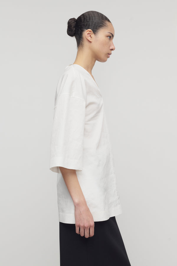 美品】THE ROW ザロウJiselle リネンブレンド 半袖トップス