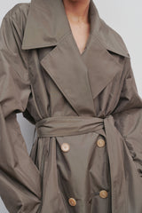 Cadel Coat in Polyester and Silk