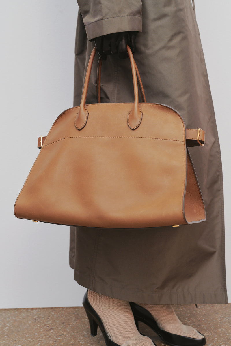 Soft Margaux 15 Bag Brown in Suede – The Row