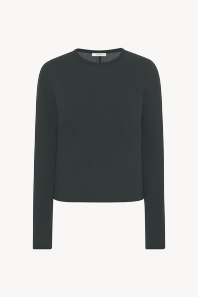 Tシャツ・カットソー RONRON PENDANT CRINKLE CROP T SHIRT BLACK RR25AST4139BK Erun T-Shirt Black in Cotton – The Row