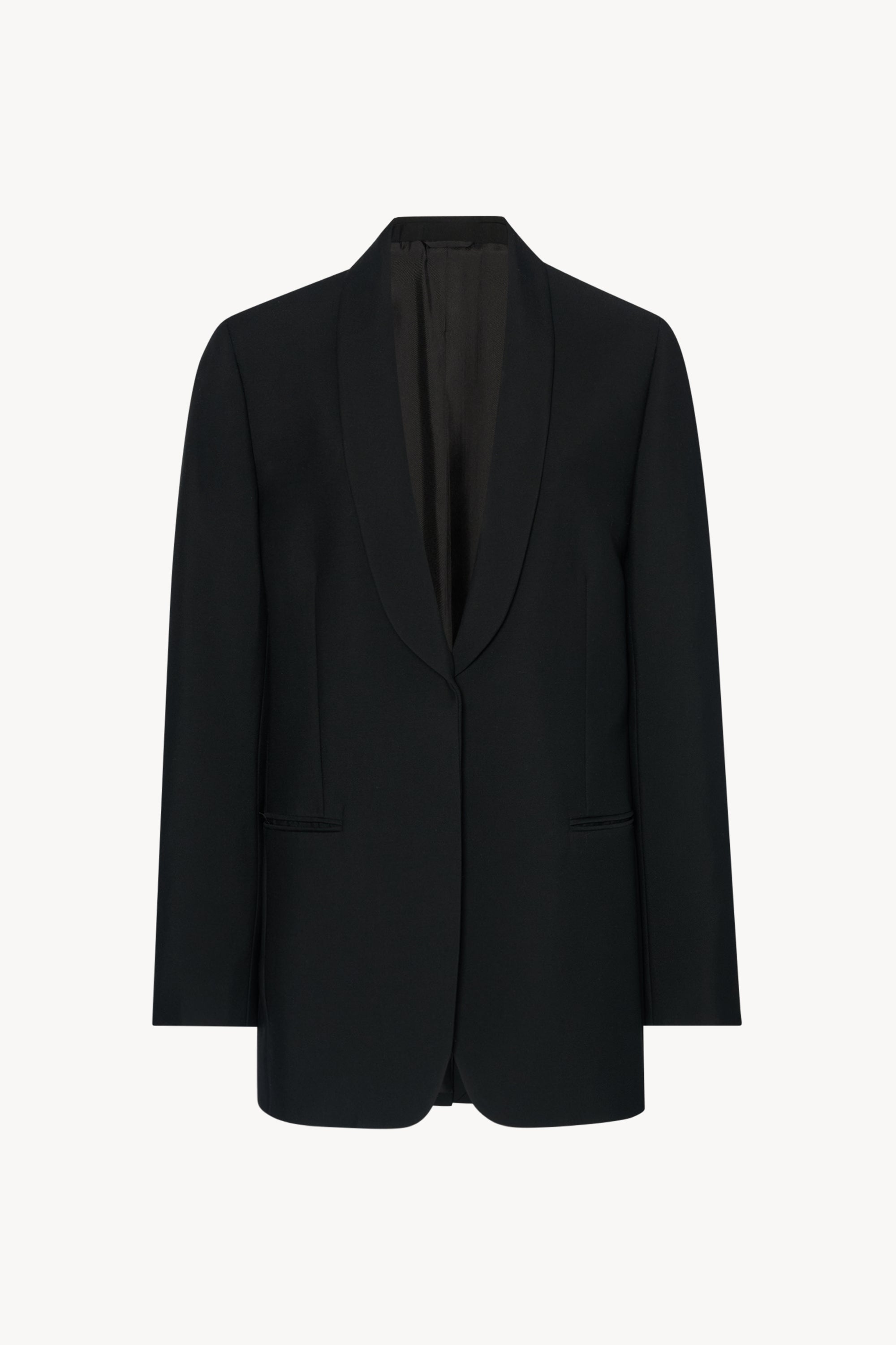 テーラードジャケット The Row JACKET (704W2164 DRN) Obine ジャケット ビスコース＆ウール ブラック – The Row