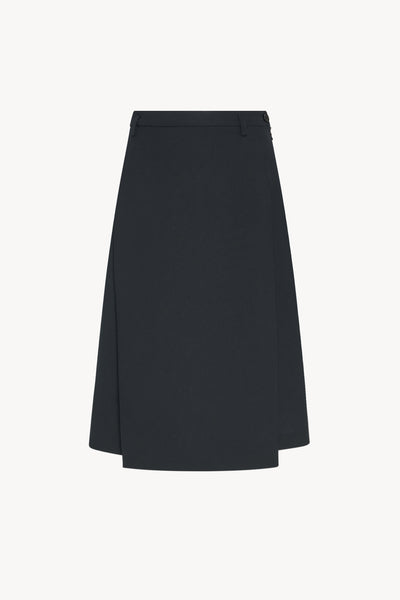 Azarion Skirt Black in Viscose and Silk – The Row