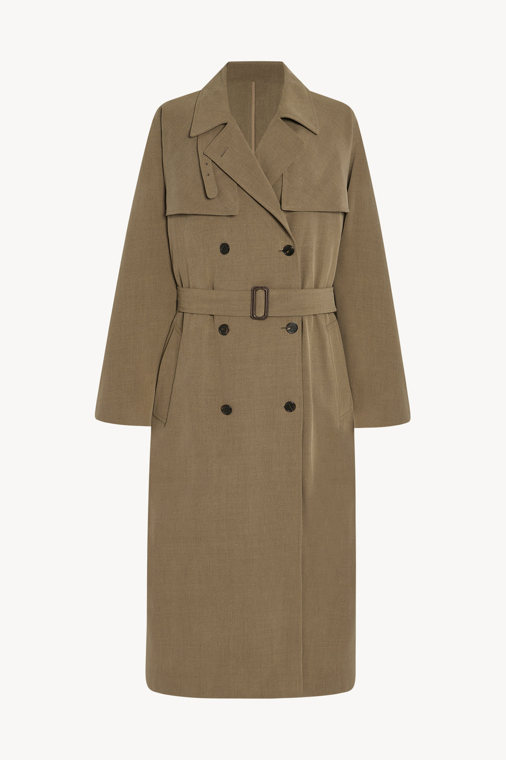 【春からの可愛いコート♪】TheRow Beige Cami Coat Rhydian Coat Beige in Wool and Silk – The Row