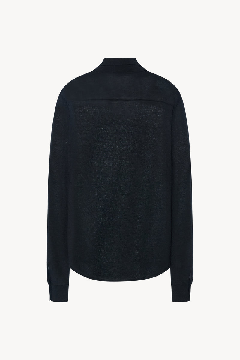 Nafari Camisa de Cachemir, Seda y Lino