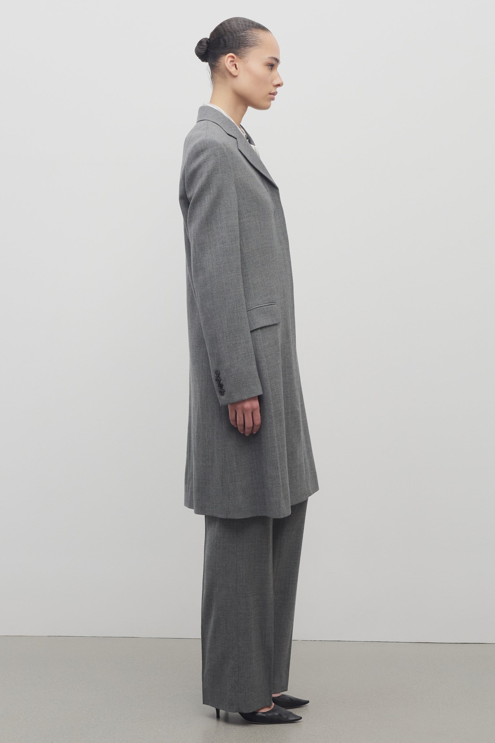 コート [The Row] Kamila Coat in Wool 8946W3461GYMF_a8e28c4c-310b-