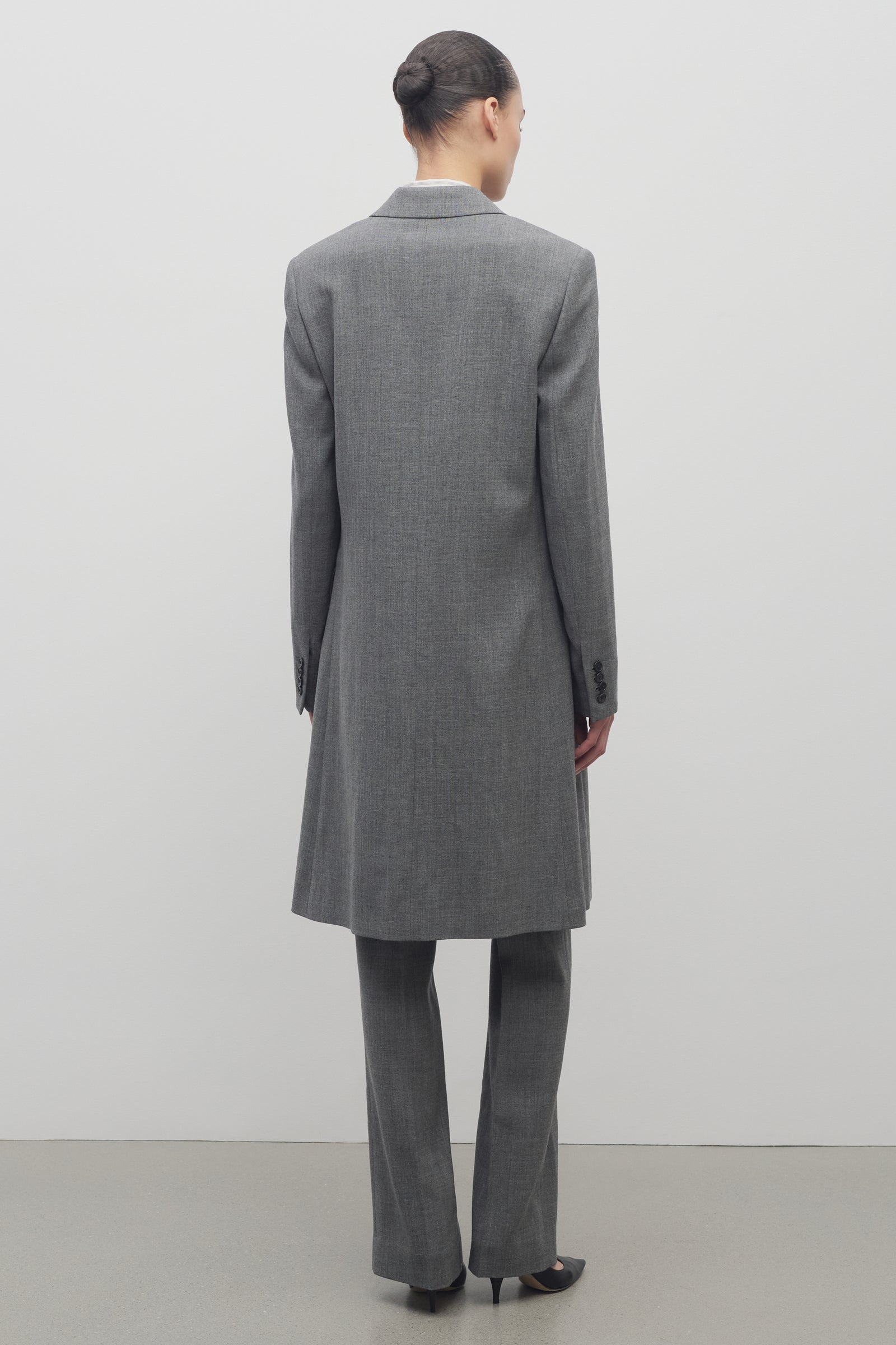 コート [The Row] Kamila Coat in Wool Kamila Coat Grey in Wool – The Row