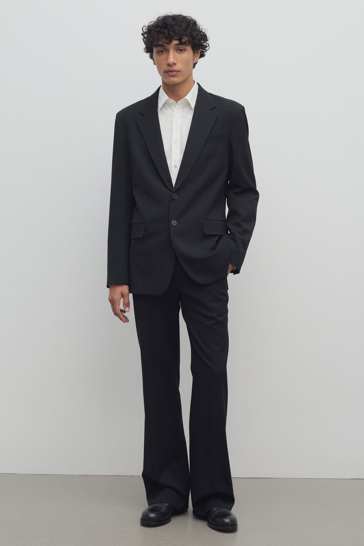 Marcello Pant Black in Wool – The Row