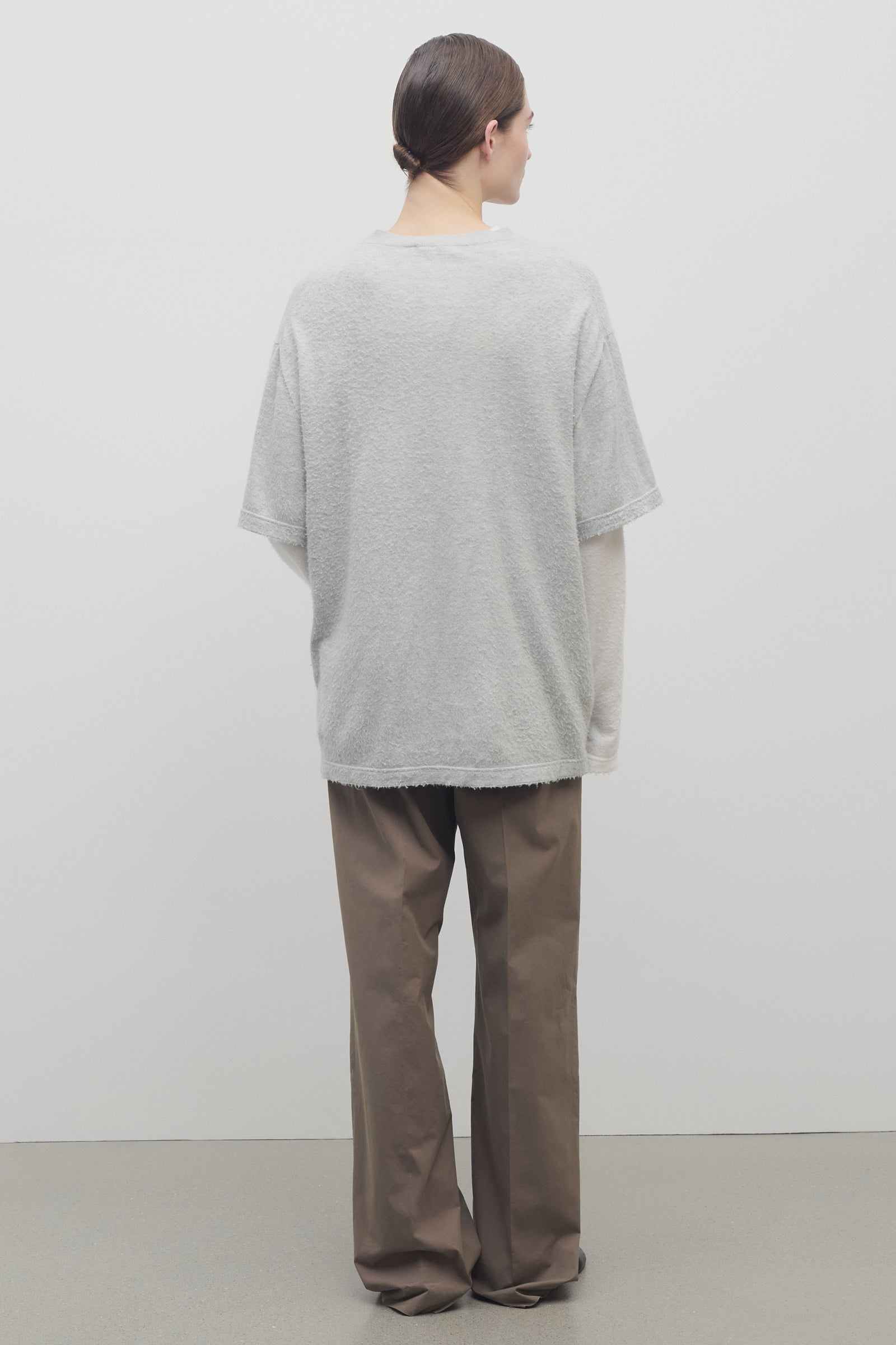 25ss新作 THE ROW Alfidisコットンカシミア パンツ 8884W3670BEI Alfidis Pant Tan in Cotton and Cashmere – The Row