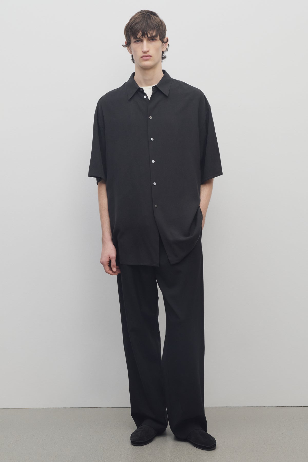 Xon Pantalon en Coton et Soie