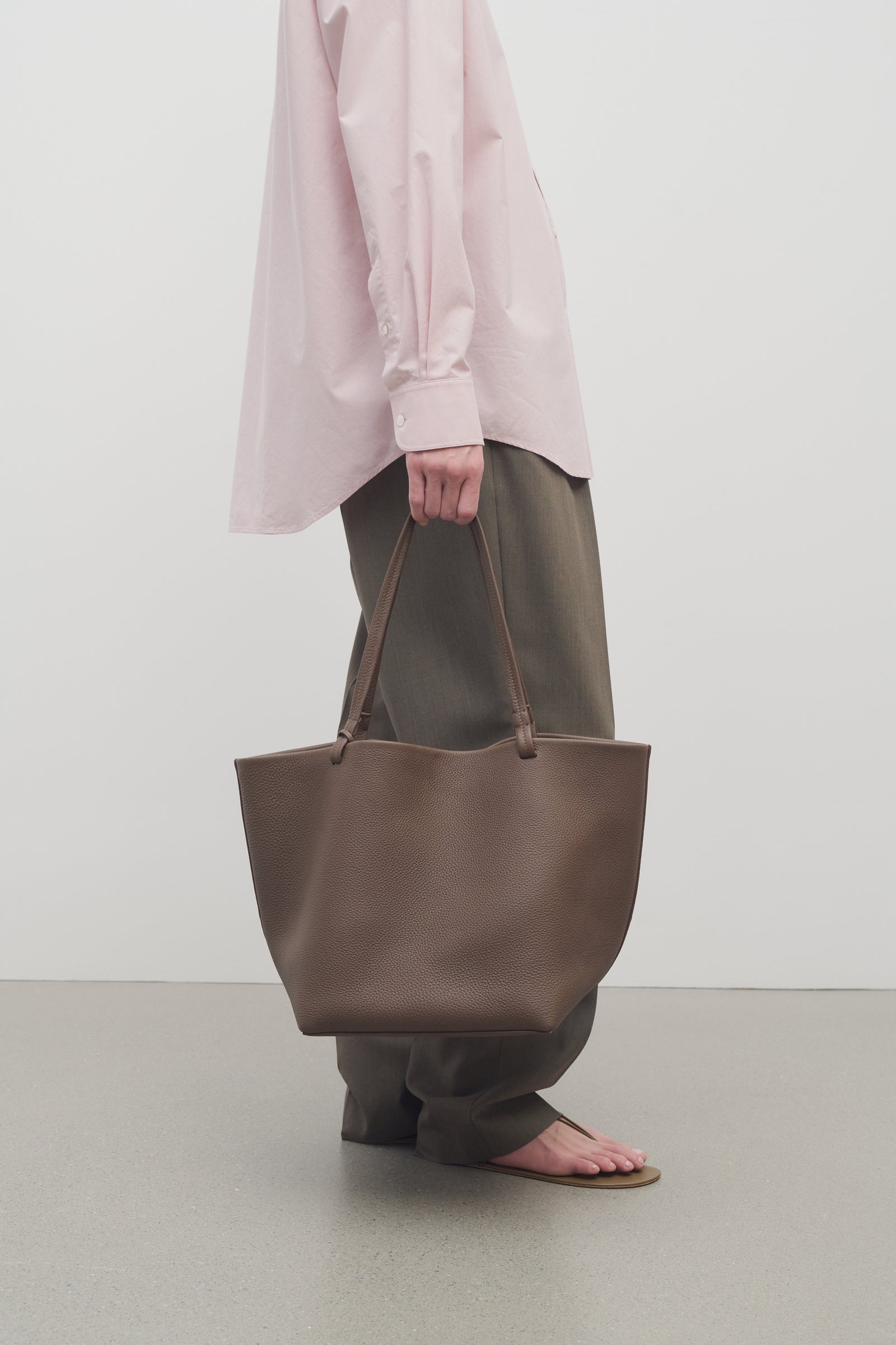 Park Tote Three Bag Brown in Leather – The Row