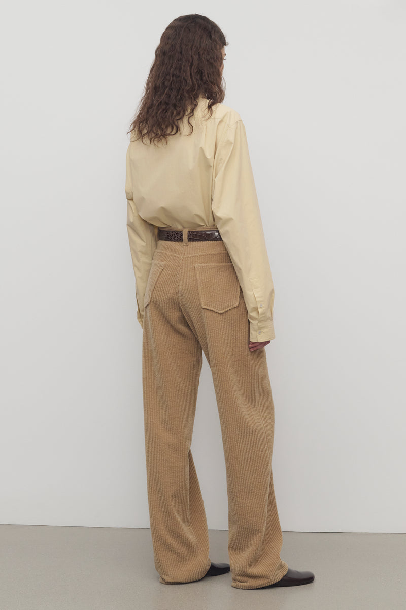 Clair Pantalon en Velours Côtelé