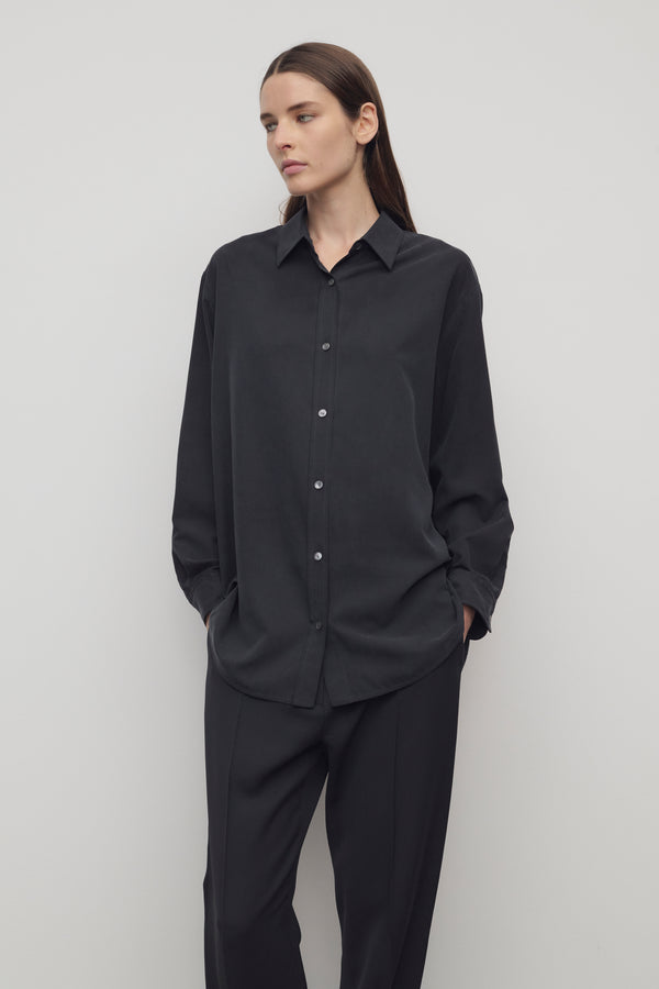 THE ROW 深いカーキ　シルクシャツ レディース THE ROW 深いカーキ シルクシャツ レディース