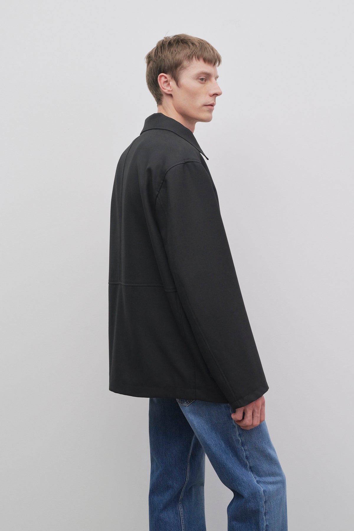 Frankino Jacket Black in Wool – The Row