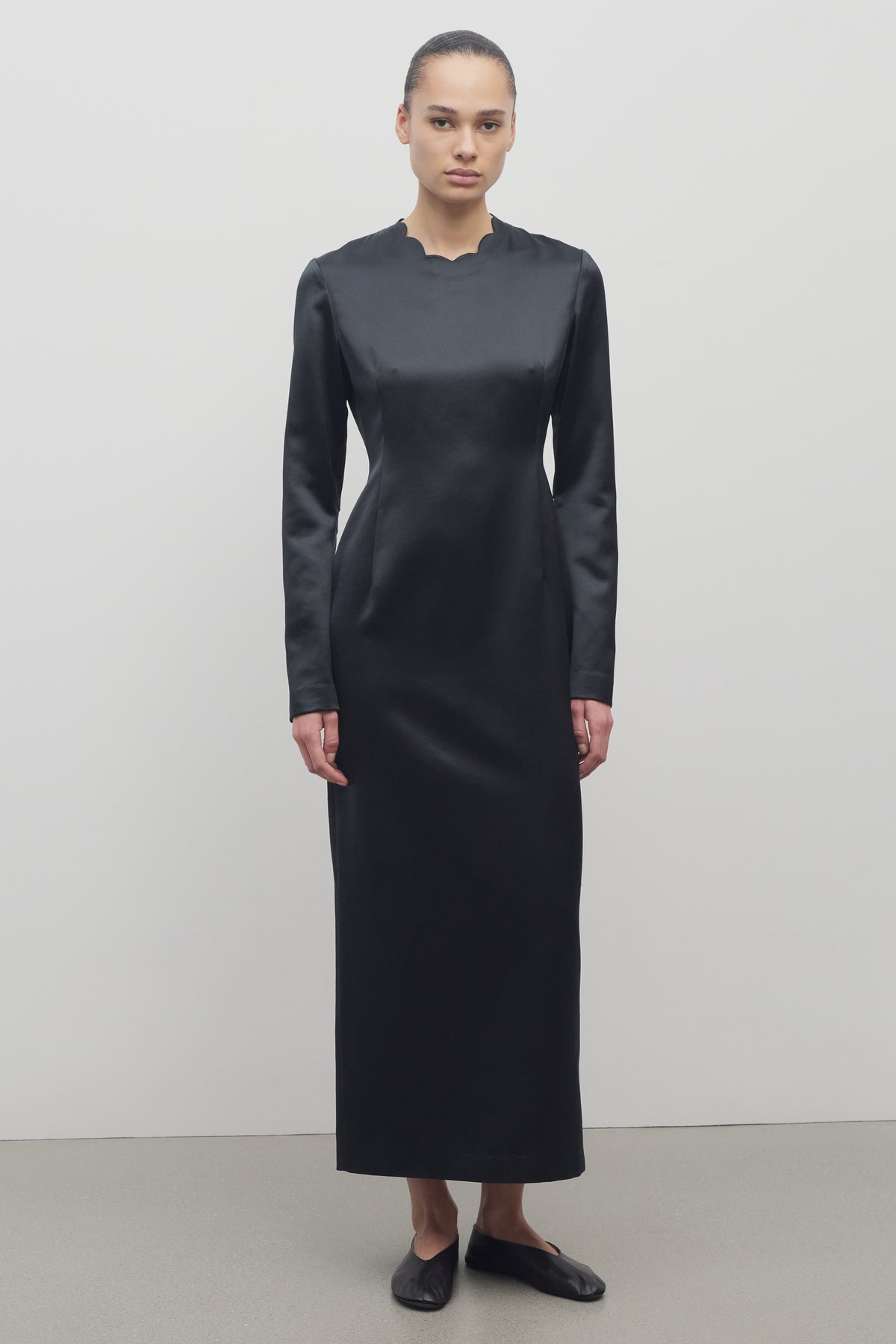 the row black dress Mia Dress Black The Row