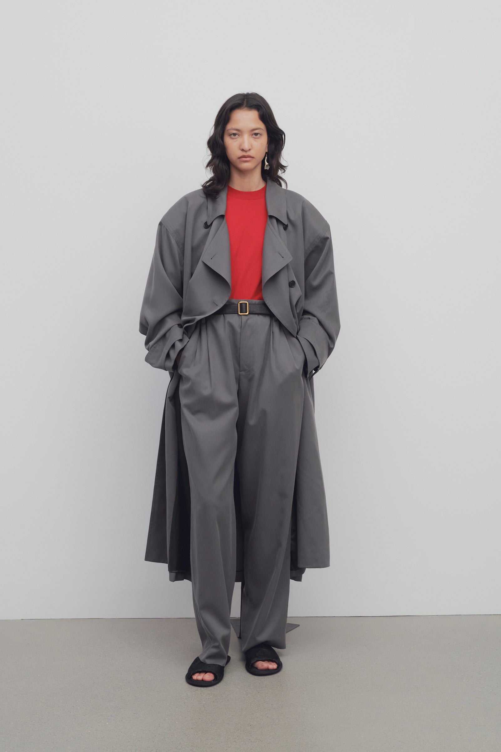 コート The Row Egle Single-Breasted Wool And Silk Coat The Row Egle Coat in Wool and Silk | REVERSIBLE