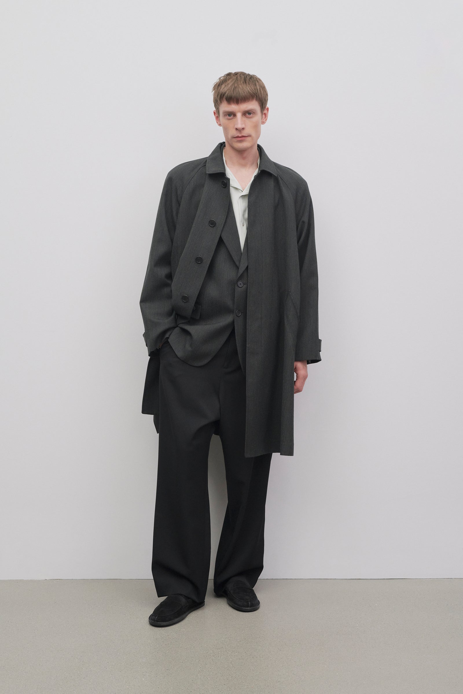 Clayton Cappotto Grigio in Lana – The Row