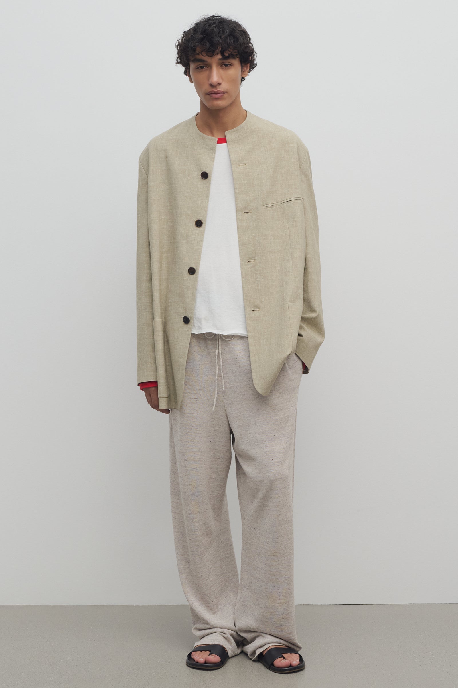 【お洒落をカジュアルに♪】TheRow コットン カシミヤ パンツ Sankuro コットンとカシミアのパンツ ホワイト – The Row