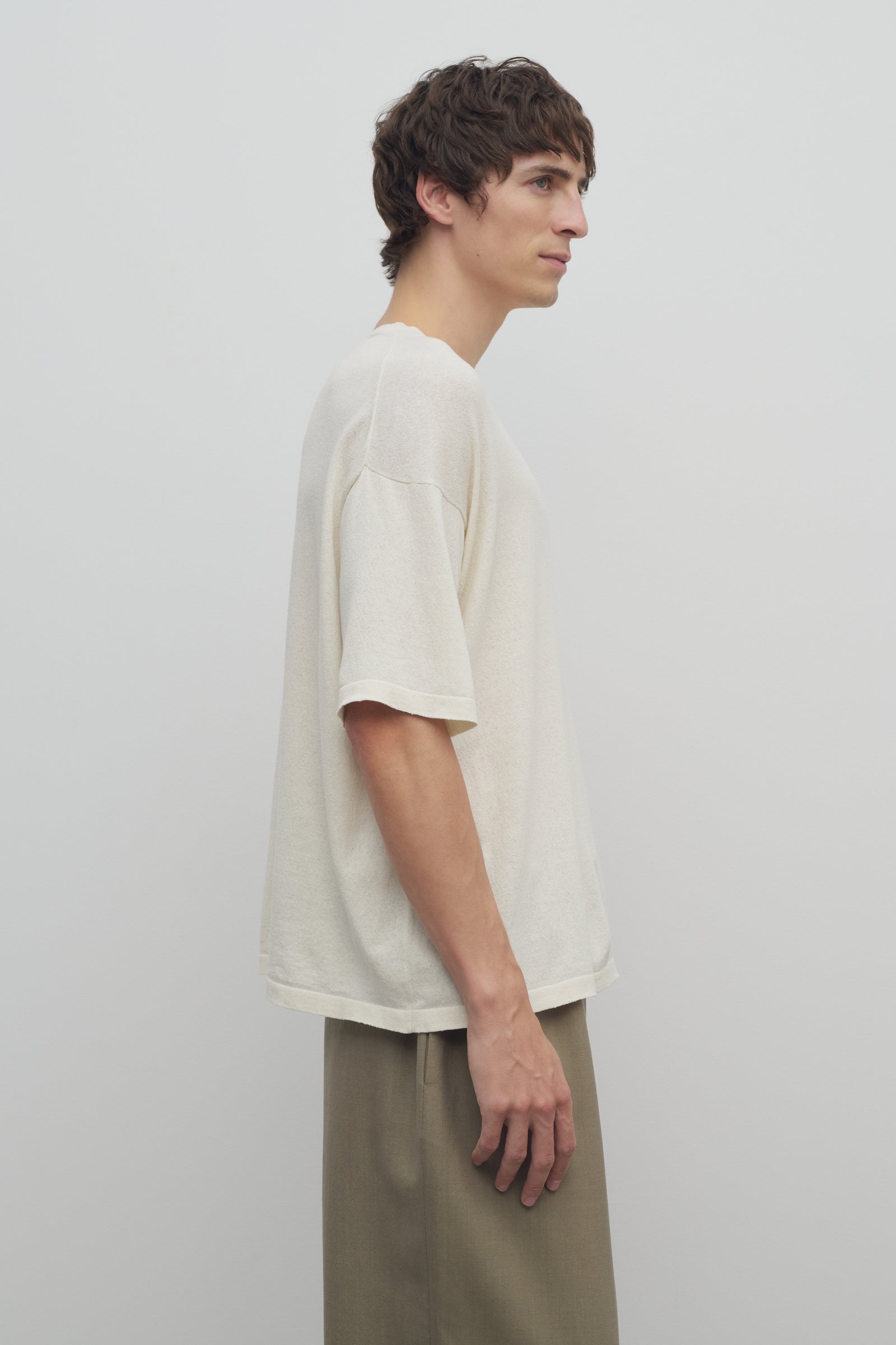 Stockton Top White in Silk – The Row