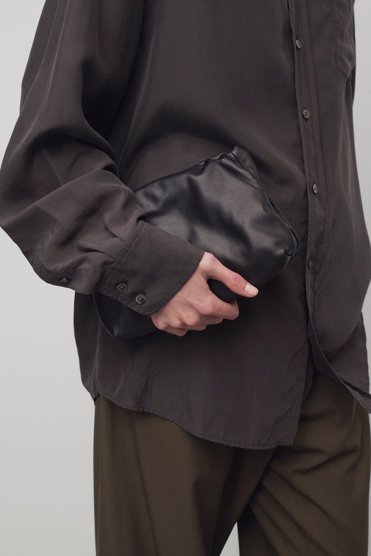 Bourse Clutch Bag in Leather