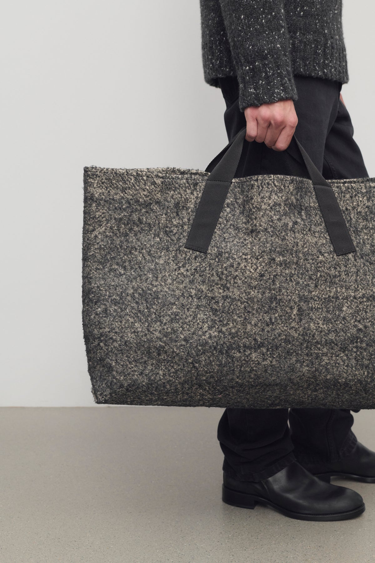 Sac Cabas Floqué XL en Coton et Soie