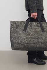 Sac Cabas Floqué XL en Coton et Soie