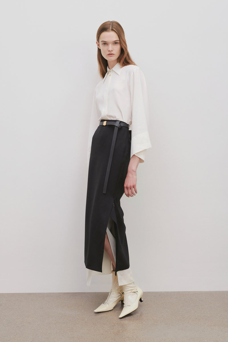 Patillon Skirt in Virgin Wool and Mohair