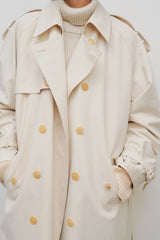 June Coat in Cotton and Virgin Wool