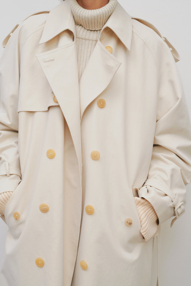 June Coat in Cotton and Virgin Wool