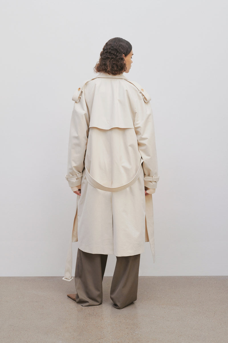 June Coat in Cotton and Virgin Wool