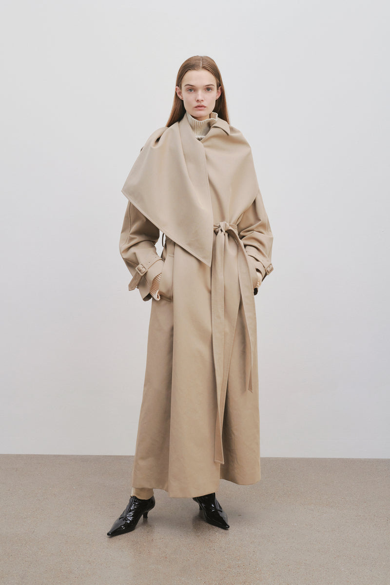 Hellen Coat in Cotton and Nylon