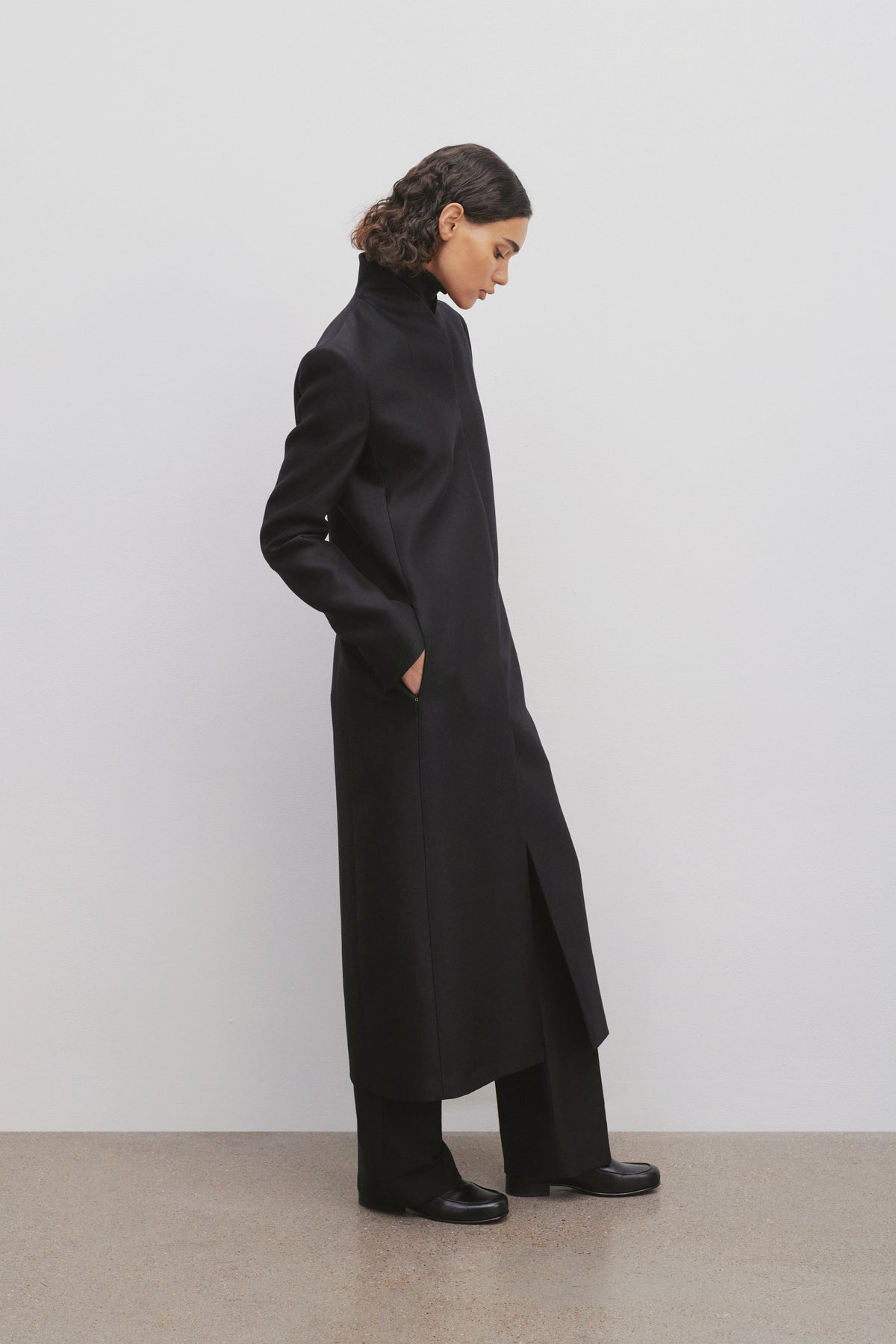 Egle Coat in Wool and Silk